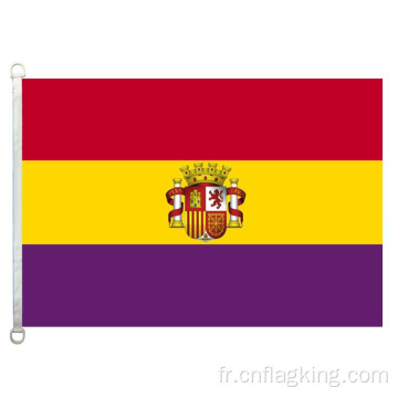90*150cm Drapeau Espagnol républicain avec logo 100% polyester